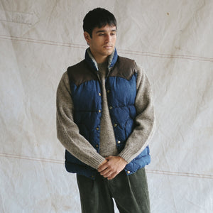 Rocky Mountain Featherbed - DOWN VEST - INDIGO USED DENIM -  - Alternative View 1