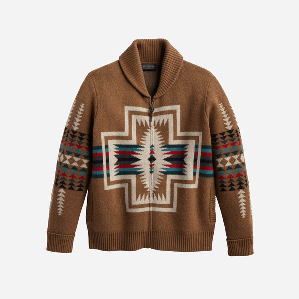Pendleton Harding Zip Cardigan - Harding Taupe