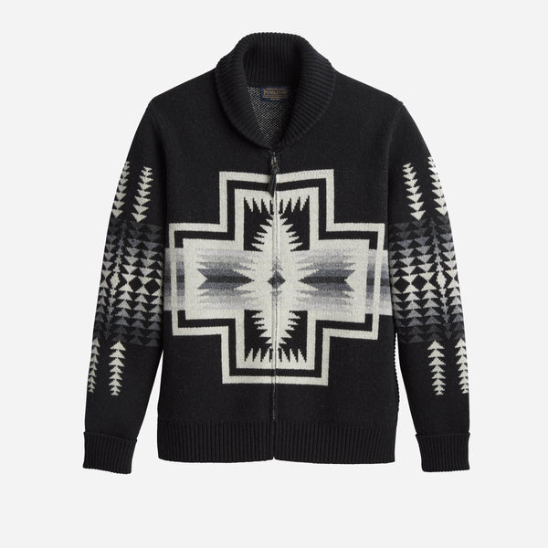 Pendleton Harding Zip Cardigan - Black Pearl