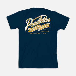 Pendleton - Ribbon Logo Graphc Tee - Navy / Gold -  - Alternative View 1