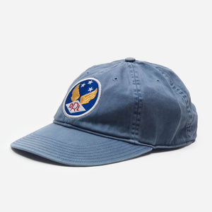 Double RL By Ralph Lauren - GARMENT-DYED TWILL BALL CAP - MIDNIGHT BLUE -  - Main Front View