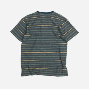 Double RL By Ralph Lauren - HARVEY ENGINEERED STRIPE T-SHIRT -NAVY/BLUE-WHITE -  - Alternative View 1