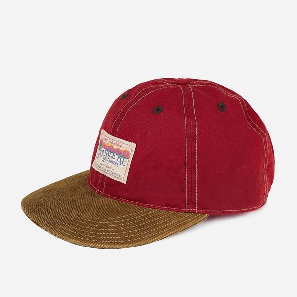 OIL CLOTH BALL CAP - RED/BROWN