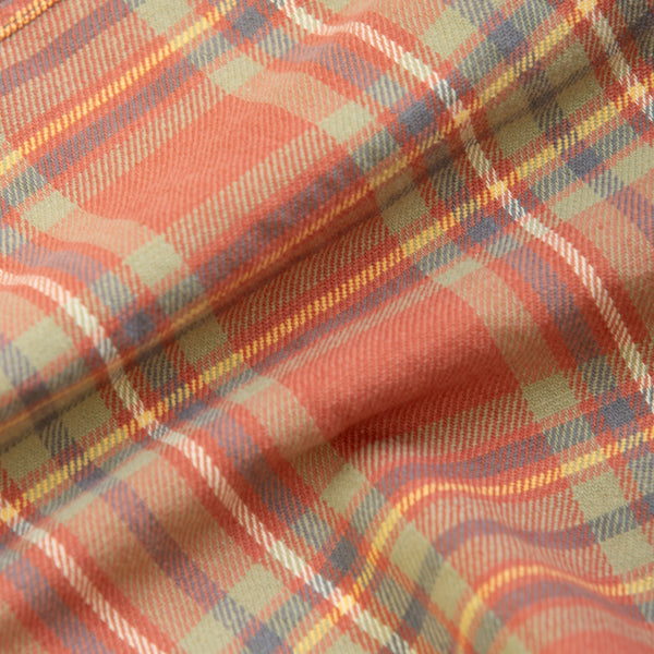 PLAID TWILL WORK SHIRT - RED/BLUE-GREEN