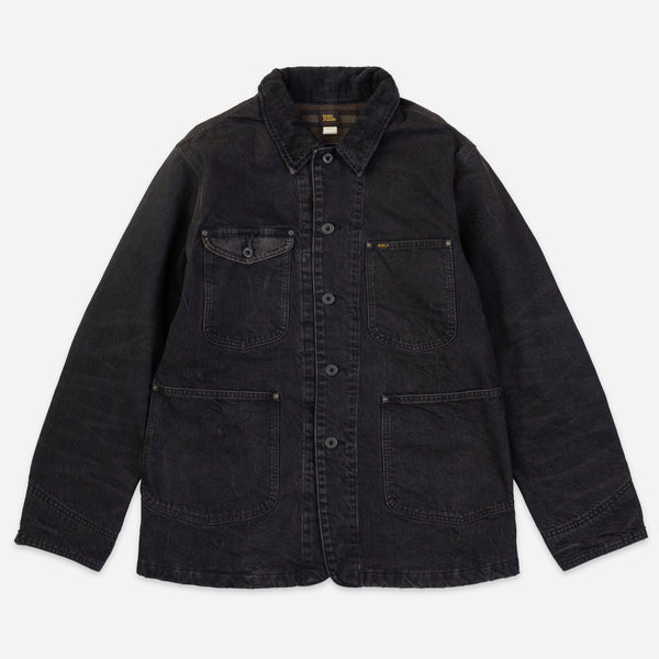 LYNN CANVAS CHORE JACKET - BLACK