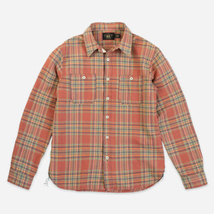 Double RL By Ralph Lauren - PLAID TWILL WORK SHIRT - RED/BLUE-GREEN -  - Main Front View