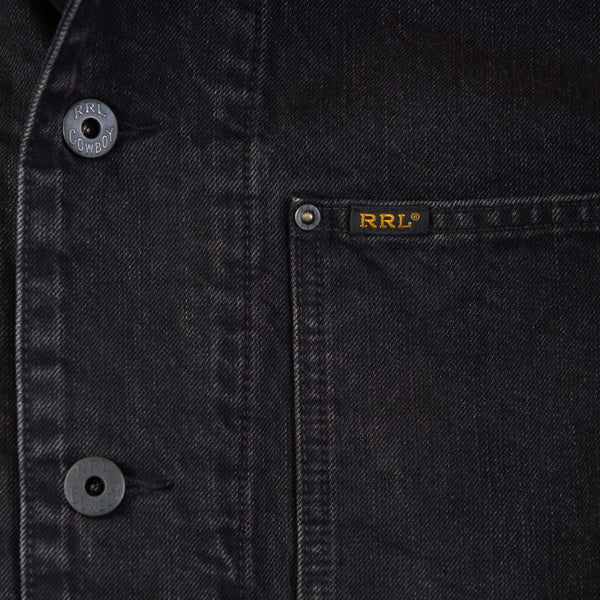 LYNN CANVAS CHORE JACKET - BLACK