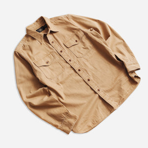 Double RL By Ralph Lauren - OFFICERS SPORTS SHIRT - FADED TAN -  - Alternative View 1