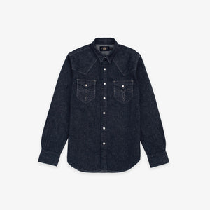 Double RL By Ralph Lauren - RRL Buffalo Western Shirt - Rinse -  - Main Front View