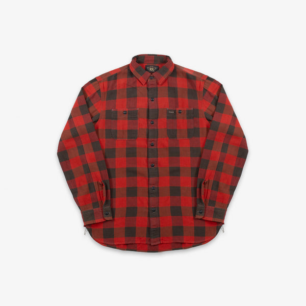 RRL Plaid Twill Workshirt Red / Black