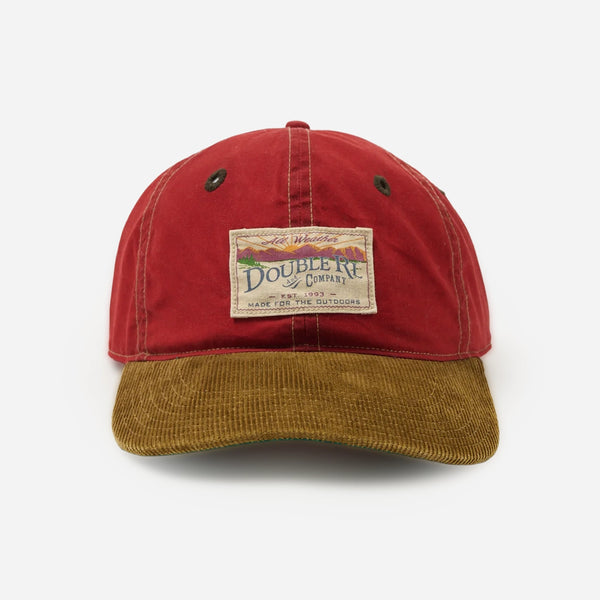 OIL CLOTH BALL CAP - RED/BROWN