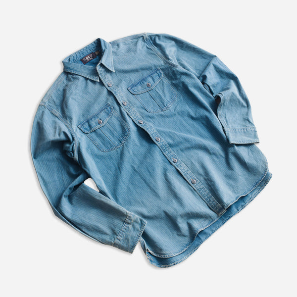 DOCKMAN SPORTS SHIRT - FADED INDIGO