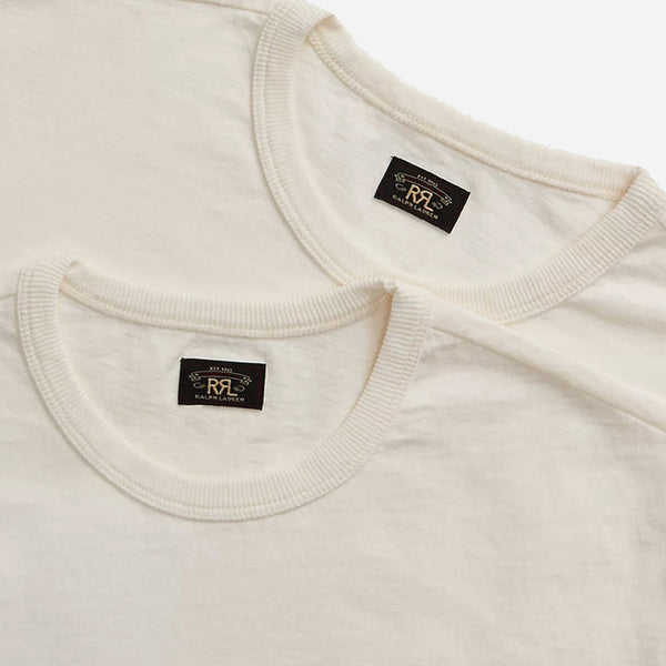 TWO PACK VINTAGE T-SHIRTS - WARM WHITE