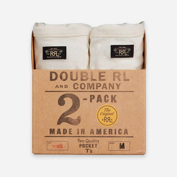 TWO PACK VINTAGE T-SHIRTS - WARM WHITE