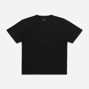 Knickerbocker - RIB WAFFLE POCKET T-SHIRT -  BLACK -  - Main Front View