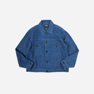 Frizmworks - Frizmworks Sashiko Denim Trucker Jacket - Mid Blue -  - Main Front View