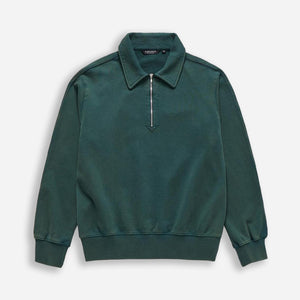 Eastlogue - SCOUT 1/4 ZIP PULLOVER SWEATSHIRT - VINTAGE GREEN -  - Main Front View