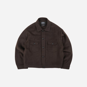 Frizmworks - Frizmworks Solid Wool Trucker Jacket - Brown -  - Main Front View