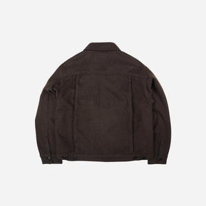 Frizmworks - Frizmworks Solid Wool Trucker Jacket - Brown -  - Alternative View 1