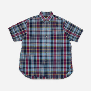 Beams+ - CLASSIC MADRAS SUMMER B.D SHIRT - PURPLE/MIX - IMAGE NEEDED! -  - Main Front View