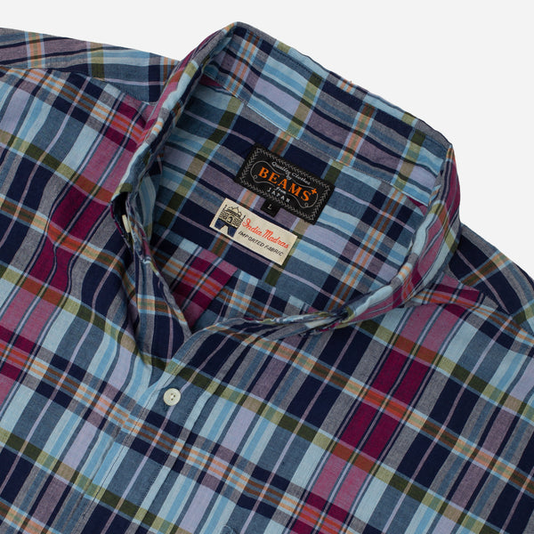 CLASSIC MADRAS SUMMER B.D SHIRT - PURPLE/MIX - IMAGE NEEDED!