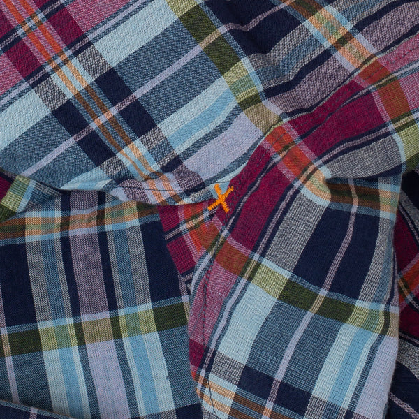 CLASSIC MADRAS SUMMER B.D SHIRT - PURPLE/MIX - IMAGE NEEDED!