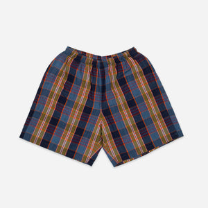 Beams+ - GYM MADRAS SHORTS - RED/GREEN-MIX -  - Main Front View