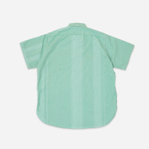 Beams+ - MULTI POCKET HICKORY WORK SHIRT - STRIPE GREEN -  - Alternative View 1