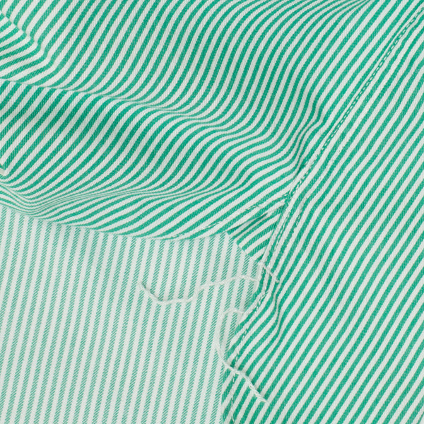 MULTI POCKET HICKORY WORK SHIRT - STRIPE GREEN