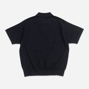 Yonetomi - GIMU SLUB MOKU BUTTON SHIRT - NAVY/BLACK -  - Alternative View 1