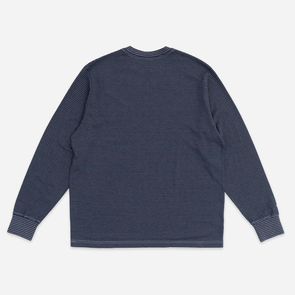 LONG SLEEVE STRIPED T-SHIRT - NAVY/WHITE