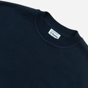 Yonetomi - WAVE CREW PULLOVER SWEATER - NAVY -  - Alternative View 1