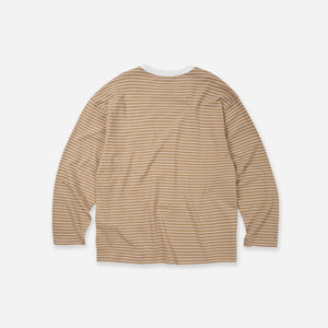 Frizmworks - STRIPE RELAXED LONG SLEEVE T-SHIRT - BEIGE -  - Alternative View 1