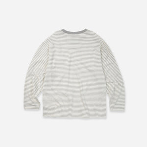 Frizmworks - STRIPE RELAXED LONG SLEEVE T-SHIRT - IVORY -  - Alternative View 1