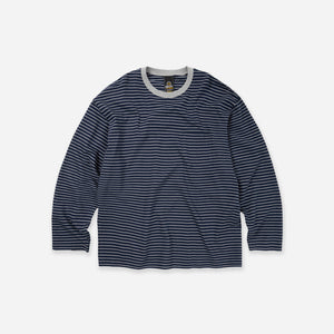 Frizmworks - STRIPE RELAXED LONG SLEEVE T-SHIRT - NAVY -  - Main Front View