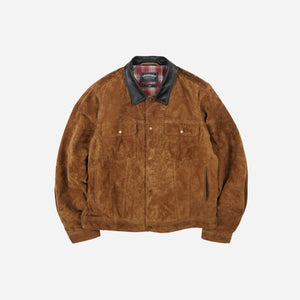 Frizmworks - Frizmworks Suede Storm Trucker Jacket - Whiskey -  - Main Front View