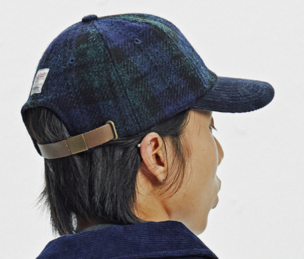 HARRIS TWEED BALL CAP - BLACKWATCH