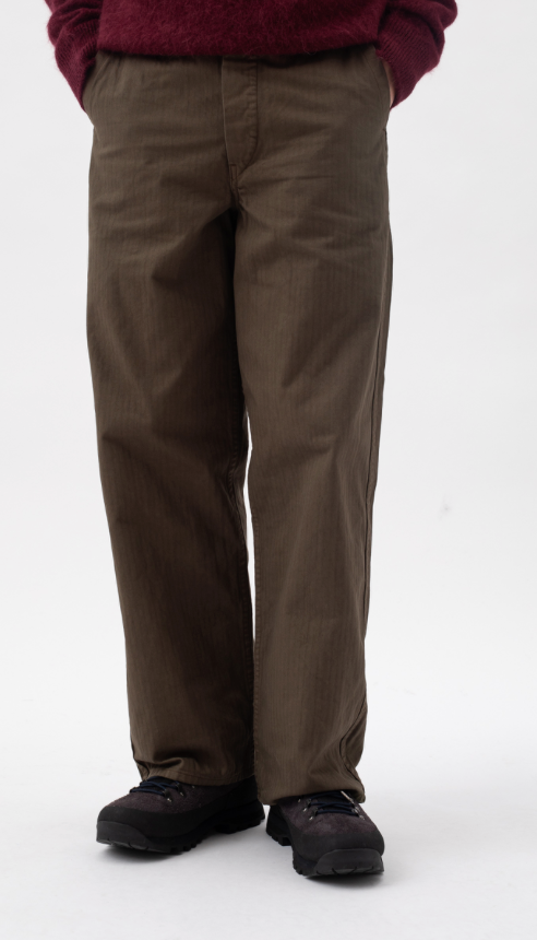 WIDE FIT WORK PANT - COFFEE BROWN