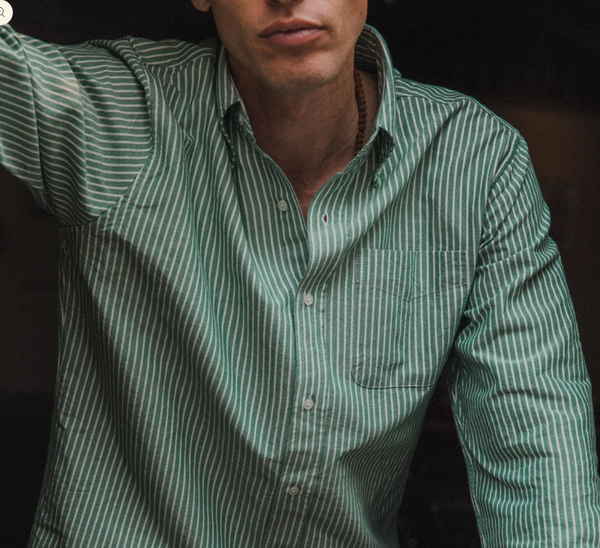 OXFORD CLOTH SHIRT - EVERGREEN STRIPE