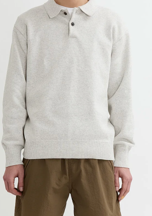 PADDY POLO KNIT SWEATER - MERCURY
