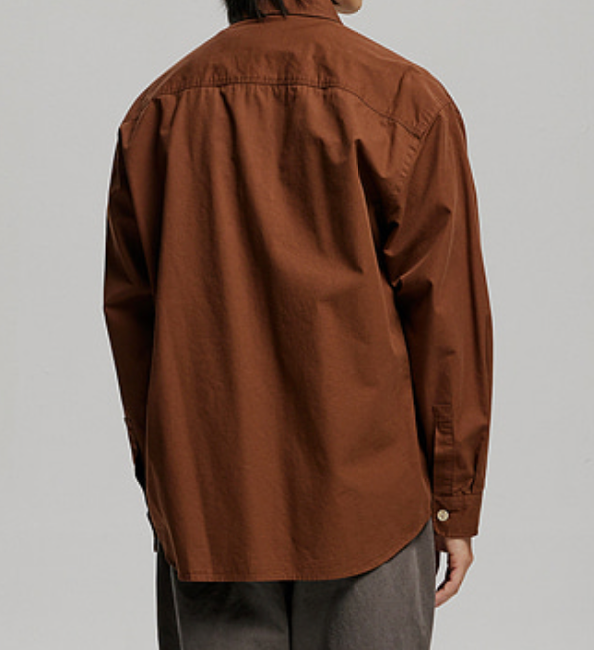 POCKET LOOP WORK SHIRT - BROWN