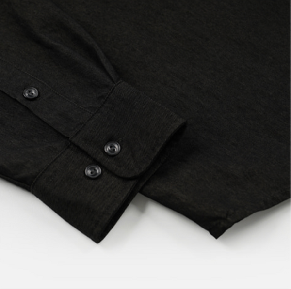 TWO TONE RELAXED SHIRT - BROWN