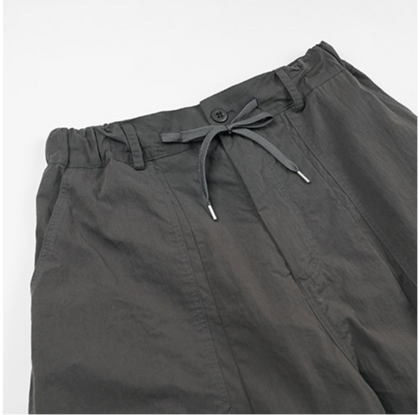FOLD FATIGUE WIDE PANTS - CHARCOAL