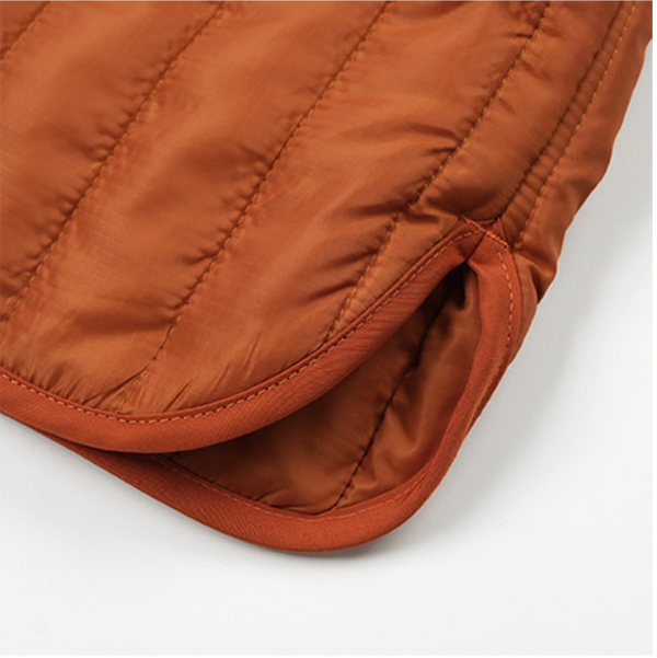 STRIPE QUILT MIL LINER VEST - ORANGE