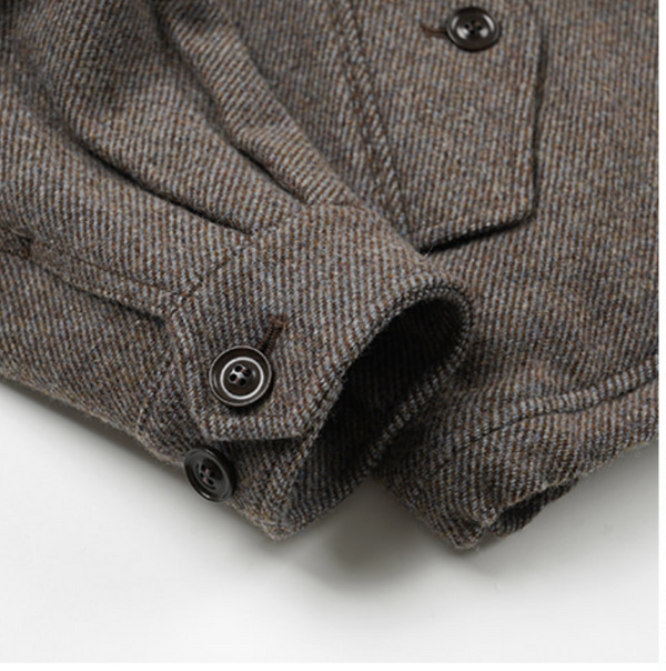 WOOL HARRINGTON JACKET - GREY