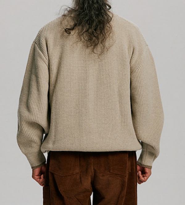 KANGAROO PULLOVER SWEATER - OATMEAL
