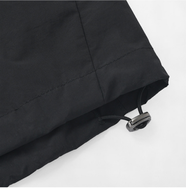 NYLON CARGO BALLOON PANTS - BLACK