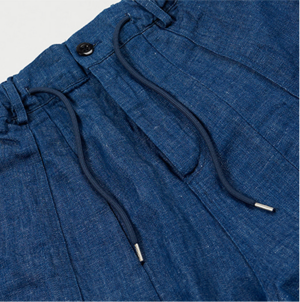 DENIM BALLOON PANTS - BLUE