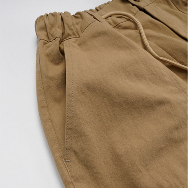 TWILL BALLOON PANTS - BEIGE