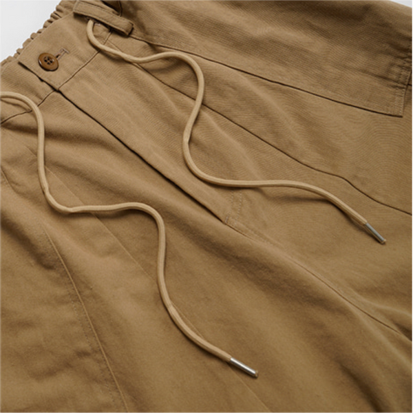 TWILL BALLOON PANTS - BEIGE